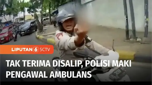 VIDEO: Viral! Polisi Memaki Pengawal Ambulans Gegara Disalip, Diperiksa Propam Polres Jaksel