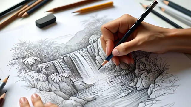 Cara Menggambar Pemandangan