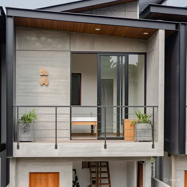 Model Teras Cor Dak Setengah Rumah Minimalis