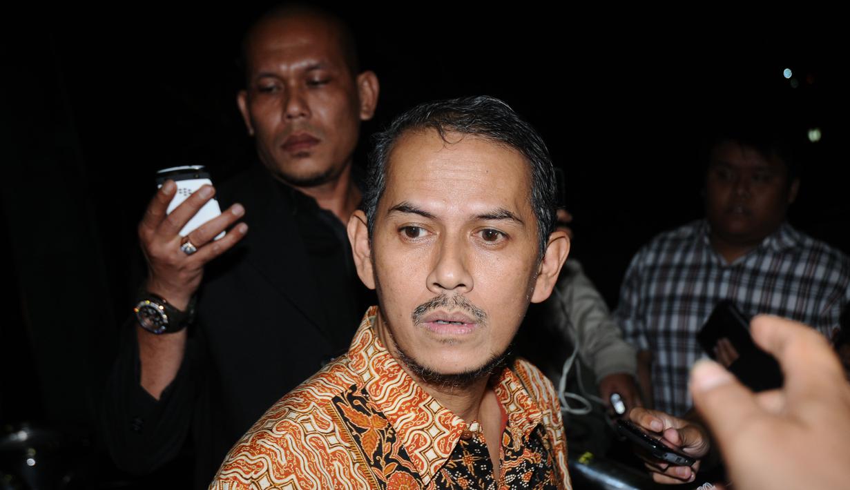 Anggito diperiksa Rabu (19/03/14), terkait masalah operasional pengadaan akomodasi haji (Liputan6.com/Helmi Fitrhiansyah)