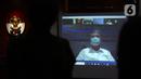 Wali Kota nonaktif Medan Tengku Dzulmi Eldin menjalani sidang pembacaan tuntutan secara video conference di Gedung KPK, Jakarta, Kamis (14/5/2020). Tengku Dzulmi Eldin terlibat dalam kasus dugaan menerima suap proyek dan jabatan pada Pemkot Medan tahun 2019. (merdeka.com/Dwi Narwoko)