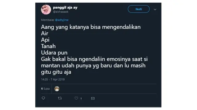 Hal yang Tidak Bisa Dikendalikan Aang si Avatar