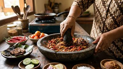6 Cara Membuat Sambal Terasi dengan Cobek agar Aromanya Lebih Keluar, Begini Tekniknya