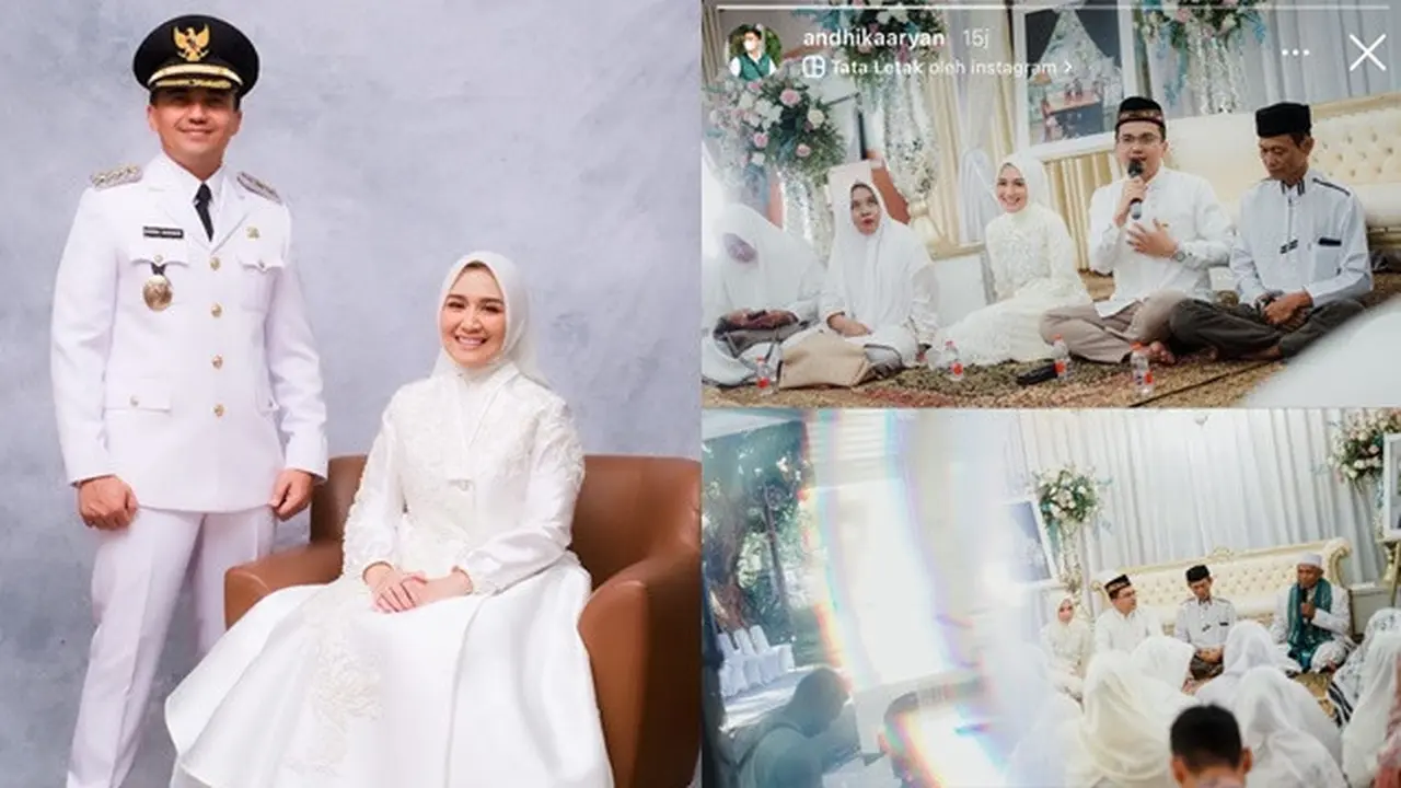 6 Potret Tasyakuran Pernikahan Sahrul Gunawan dan Dine Mutiara, Digelar di Rumah Dinas