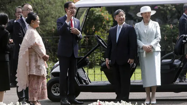 Jokowi bersama Kaisar dan Permaisuri Jepang