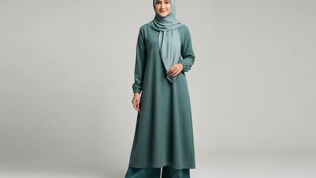 Gamis 'Textured Comfort' dengan Material Corduroy atau Knitwear