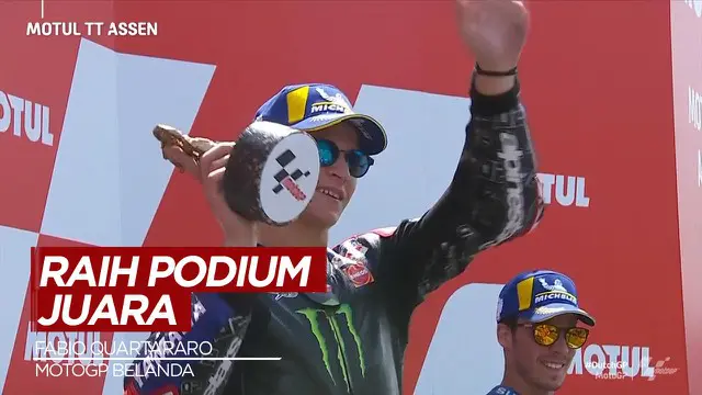 VIDEO: Fabio Quartararo Raih Podium Juara di MotoGP Belanda
