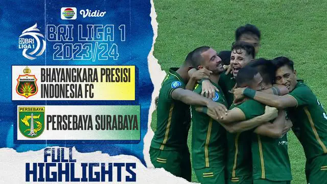 Berita video highlights pertandingan BRI Liga 1 2023/2024 pekan ketujuh, antara Bhayangkara FC melawan Persebaya Surabaya, Selasa (8/8/23). Pertandingan berakhir dengan kemenangan Persebaya 2-1.
