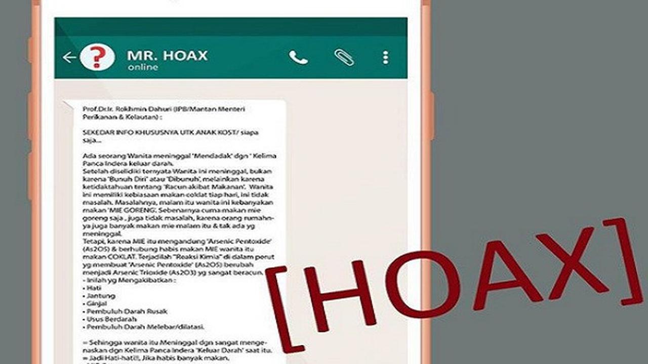 Hoax makan mie bersama dengan cokelat