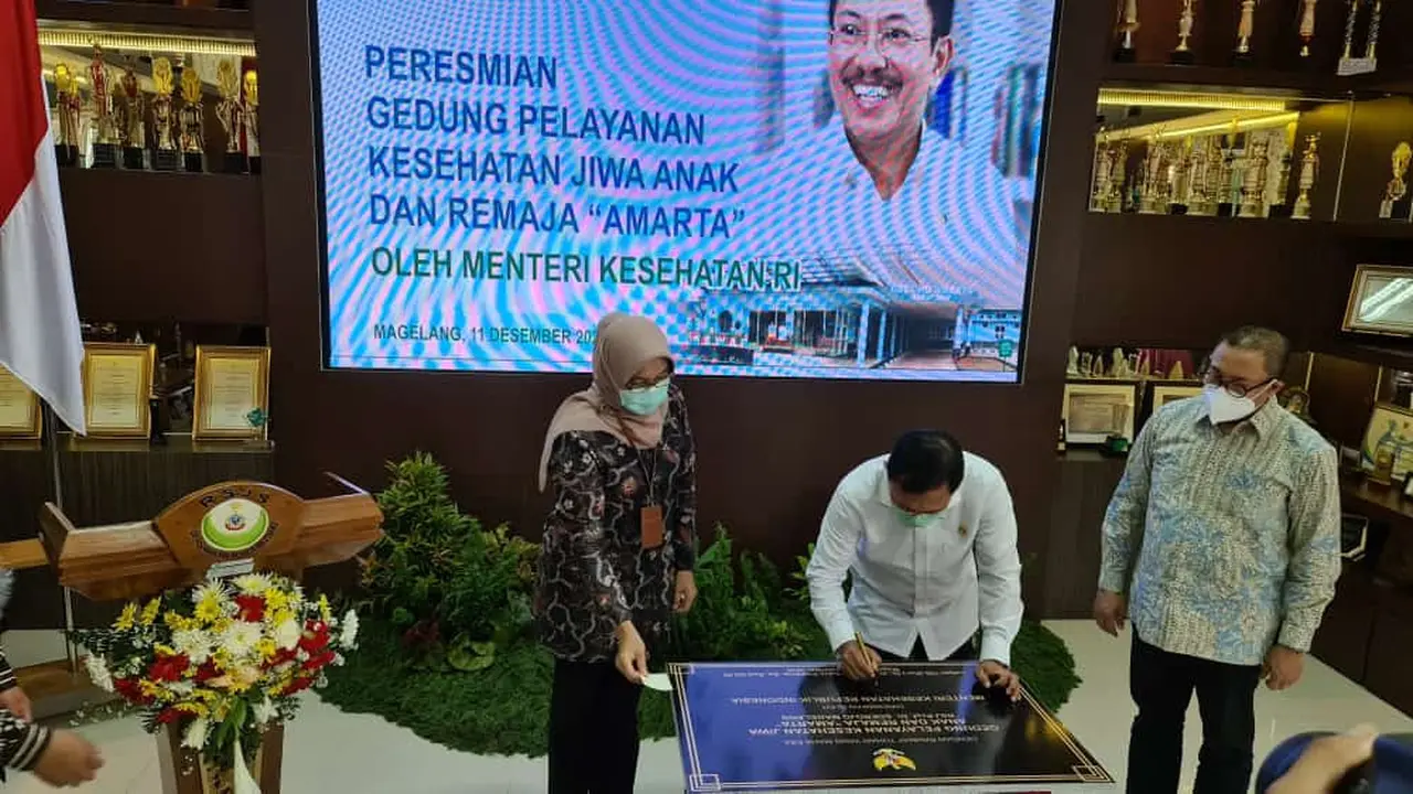 Menteri Kesehatan Terawan Agus Putranto di sela-sela peresmian Gedung Pelayanan Kesehatan Jiwa dan Anak Rumah Sakit Jiwa Prof. Soerojo Magelang. (Istimewa)