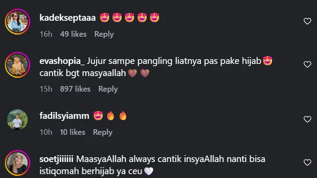 Komentar Warganet di Postingan Mahalini