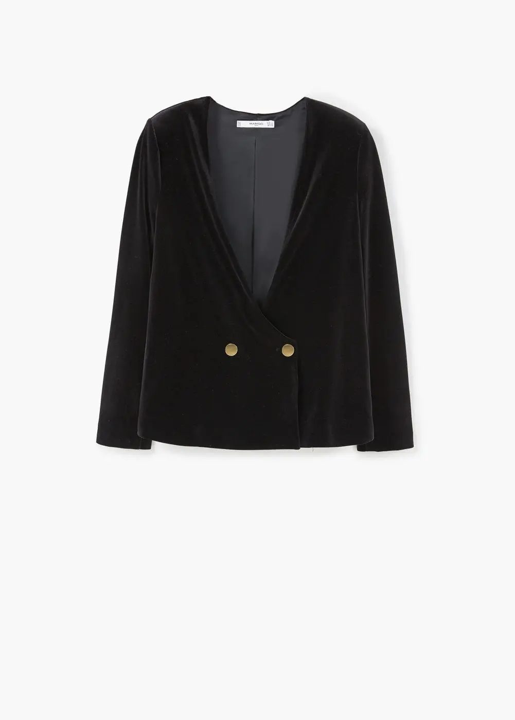 Velvet blazer Rp.399.000. (Image: shop.mango.com)