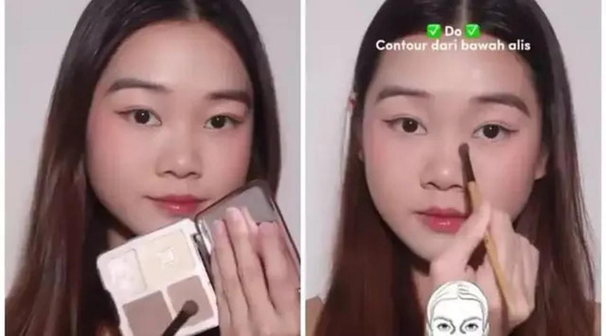 Cara Menggambar Garis Kontur di Hidung agar Tampak Ramping dan Mancung