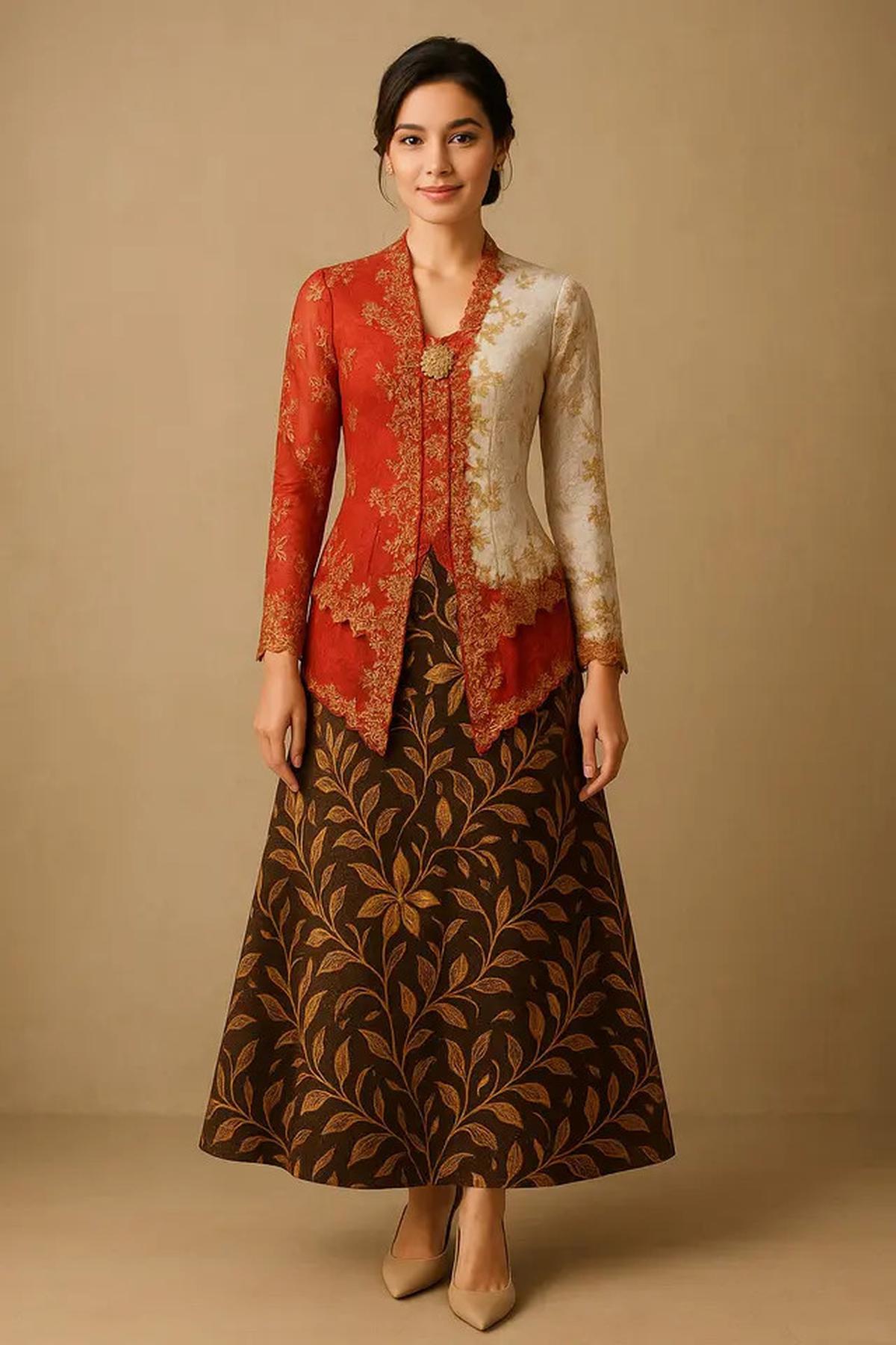 8 Dress Kebaya Rok Batik A-Line Tema Hari Kemerdekaan 17 Agustus 1945 HUT RI ke-80