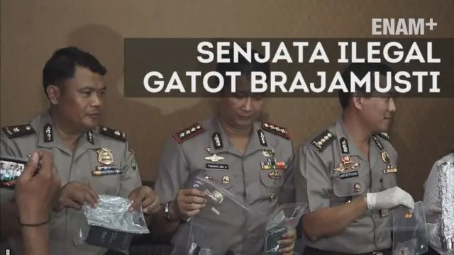 Di rumah Gatot Brajamusti, ditemukan sejumlah barang bukti. Salah satunya senjata api yang ilegal. 