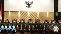 Suasana sidang pleno laporan tahunan Mahkamah Agung (MA) tahun 2014 di Jakarta Convention Center, Senin (17/3/2015). MA mencatat rasio produktivitas memutus perkara tahun 2014 meningkat 5,20 persen dibandingkan tahun 2013. (Liputan6.com/Faizal Fanani)