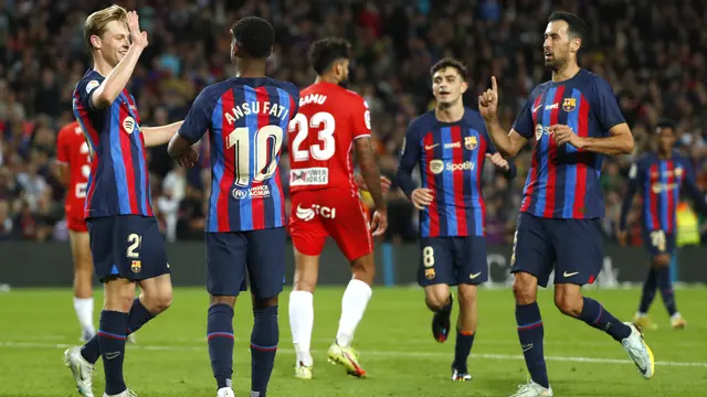 Taklukkan Almeria, Barcelona Naik ke Puncak Klasemen Liga Spanyol