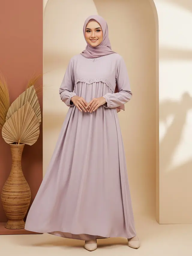 Model Gamis Ceruty Terbaru yang Memukau