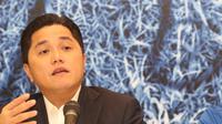 Presiden Inter Milan, Erick Thohir memberikan pejelasan mengenai kerja sama antara Inter dan Persib Bandung di Hotel Fairmont, Jakarta, Rabu (13/1/2016). (Bola.com/Nicklas Hanoatubun)