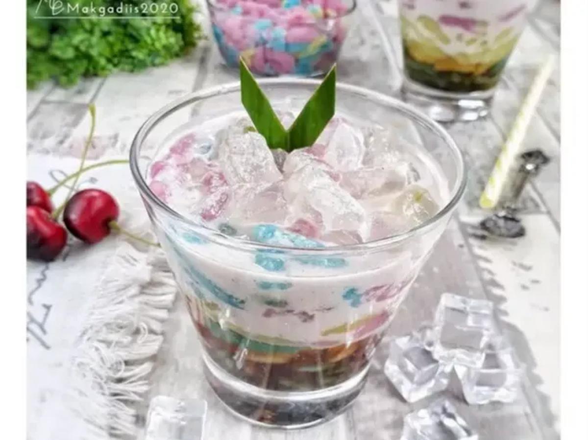 5. Resep Es Dawet Rainbow Lidah Buaya<br>
