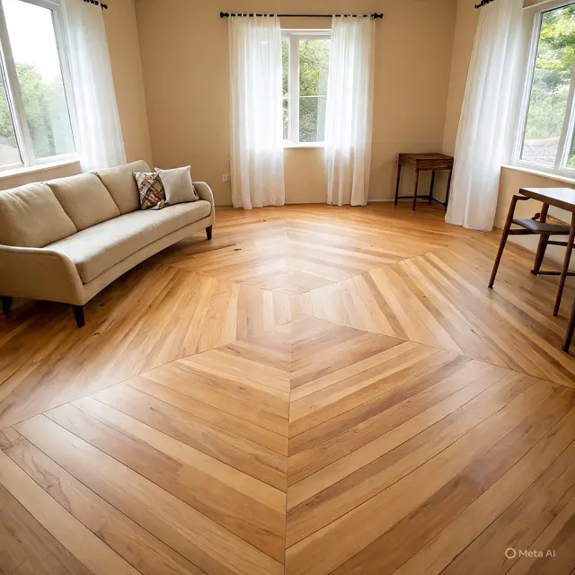 Rumah dengan Lantai Kayu Natur Maps