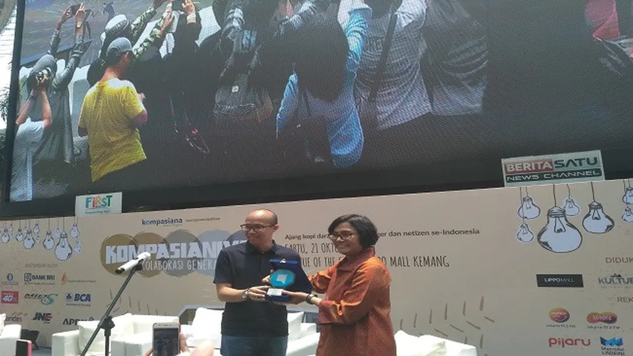Menteri Keuangan (Menkeu) Sri Mulyani menerangkan, pembiayaan infrastruktur di Indonesia melalui beragam sumber. (Liputan6.com/Achmad Dwi Apriyadi)