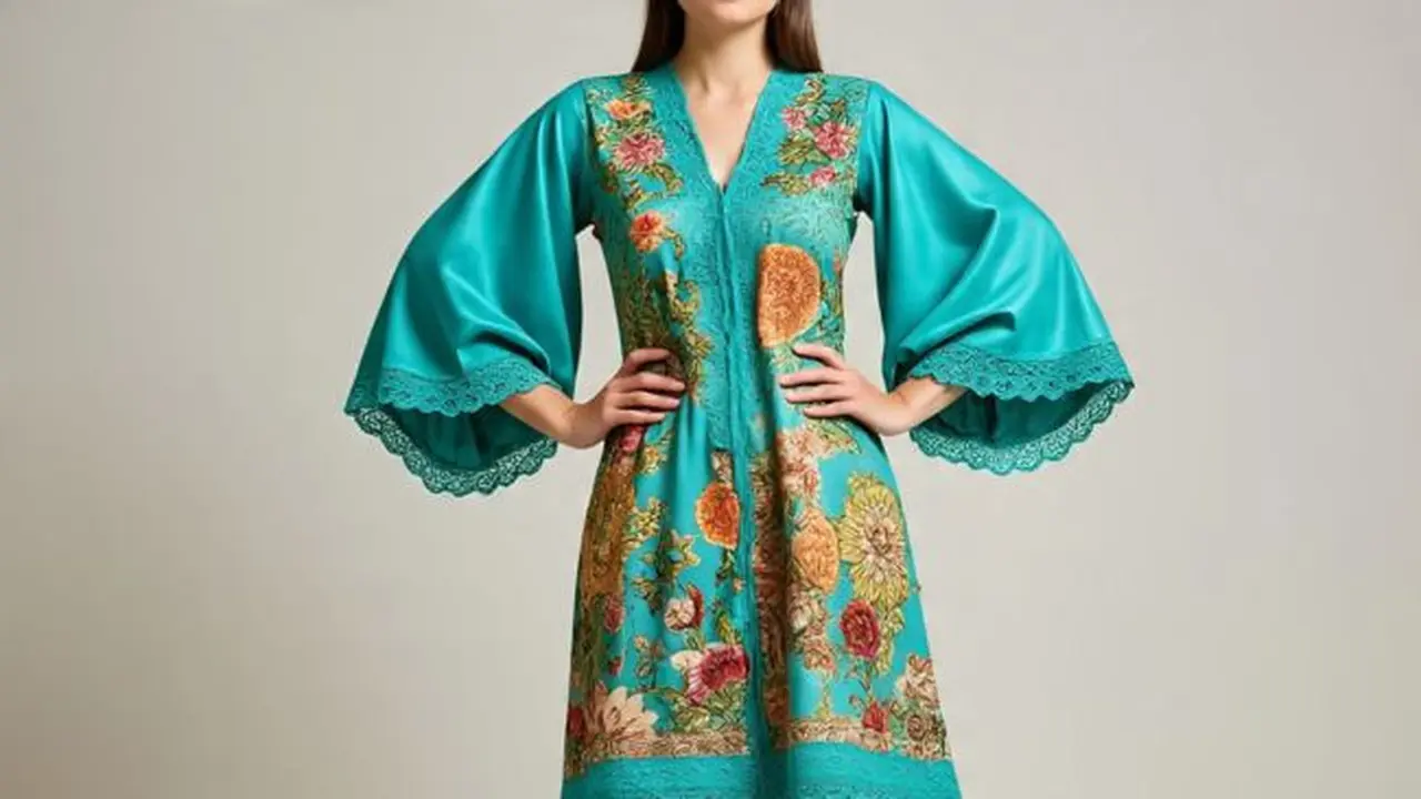 Model Tunik Batik Brokat Lengan Balon (Foto: ChatGPT)
