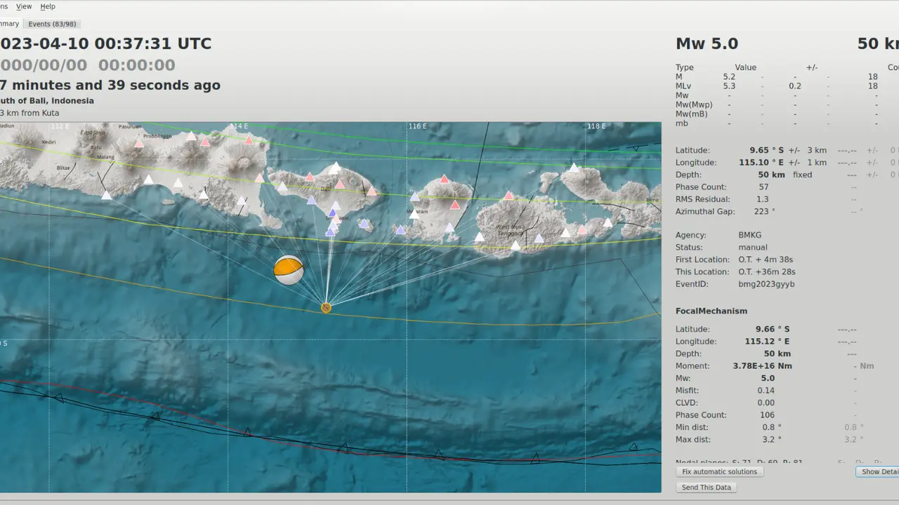 Gempa Selatan Bali