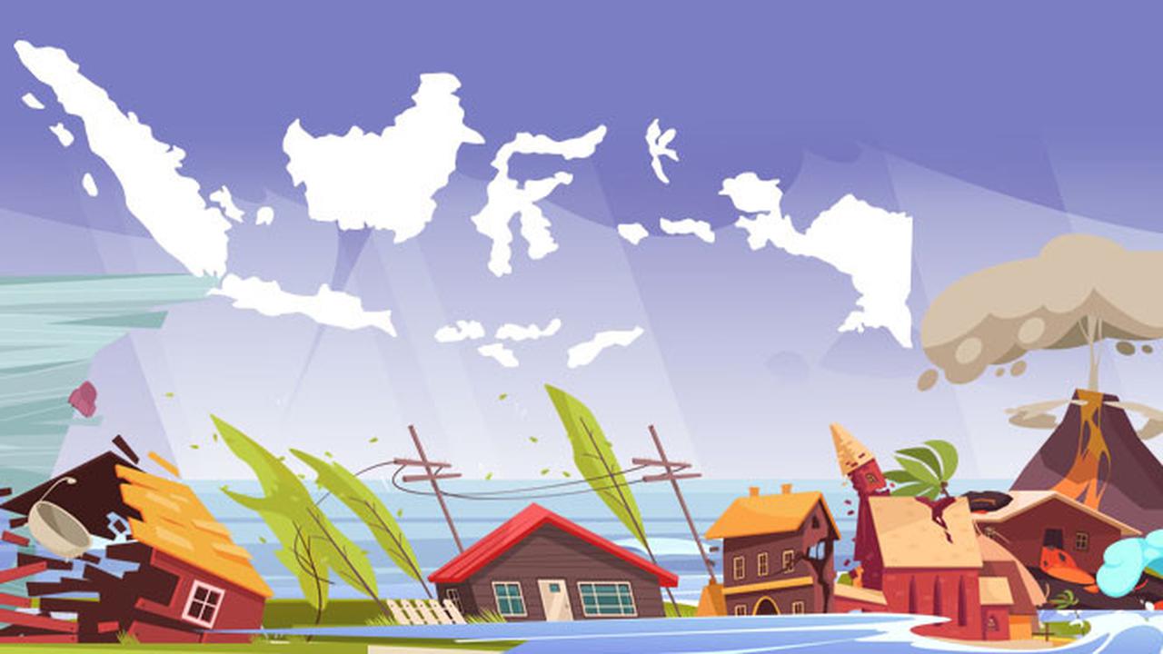 Ilustrasi bencana alam di Indonesia (Liputan6.com / Triyasni)