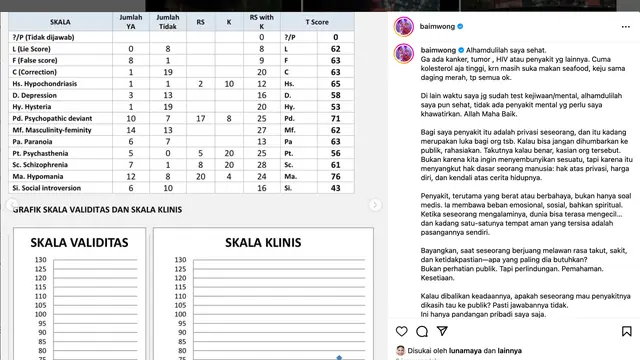 Unggahan Baim Wong. (Foto: Dok. Instagram @baimwong)