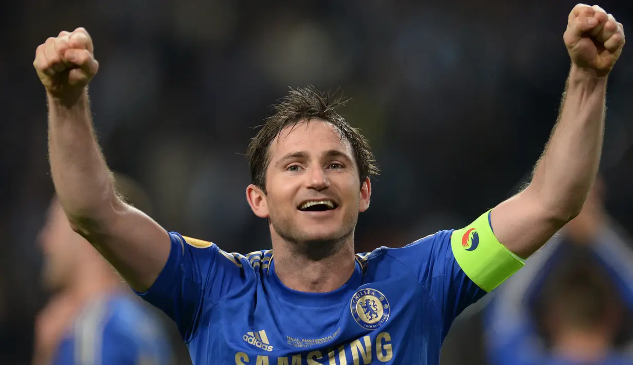 Frank Lampard (177 gol) - Pelatih Chelsea saat ini merupakan pemain yang rajin mencetak gol saat masih menjadi pemain. Lampard sukses menorehkan 177 gol dari 611 kariernya sebagai pemain di Premier League. (AFP/Patrik Stollarz)