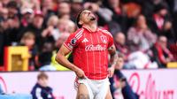 Morgan Gibbs-White dari Nottingham Forest bereaksi setelah gagal memanfaatkan peluang dalam pertandingan Premier League melawan Chelsea di Nottingham, Inggris, Sabtu, 18 Oktober 2025. (Bradley Collyer/PA via AP)&nbsp;&nbsp;&nbsp;