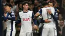 Gol Brennan Johnson pada menit ke-12 membuka keunggulan Tottenham Hotspur atas Qarabag. (Glyn KIRK/AFP)