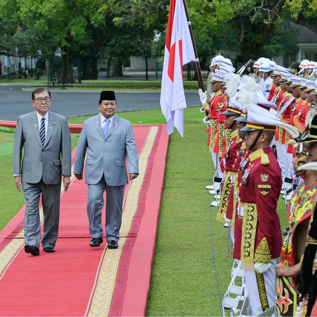 FOTO: Presiden Prabowo Terima Kunjungan Kenegaraan PM Jepang di Istana Bogor