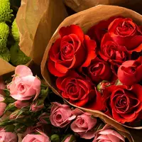 Buket bunga mawar yang terdiri dari warna merah, merah muda, dan pink (Foto Dok: Freepik/freepik)
