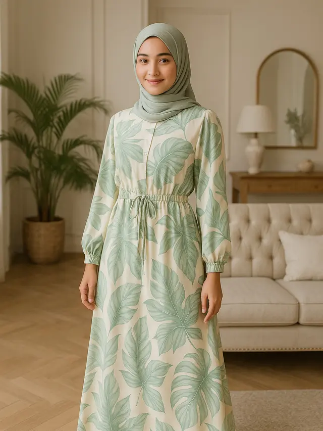 10 Rekomendasi Gamis Motif untuk Tampil Mewah dan Elegan, Cocok untuk Acara Spesial