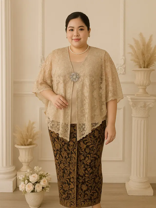 Model Kebaya Simpel Modern Tapi Mewah untuk Orang Gemuk