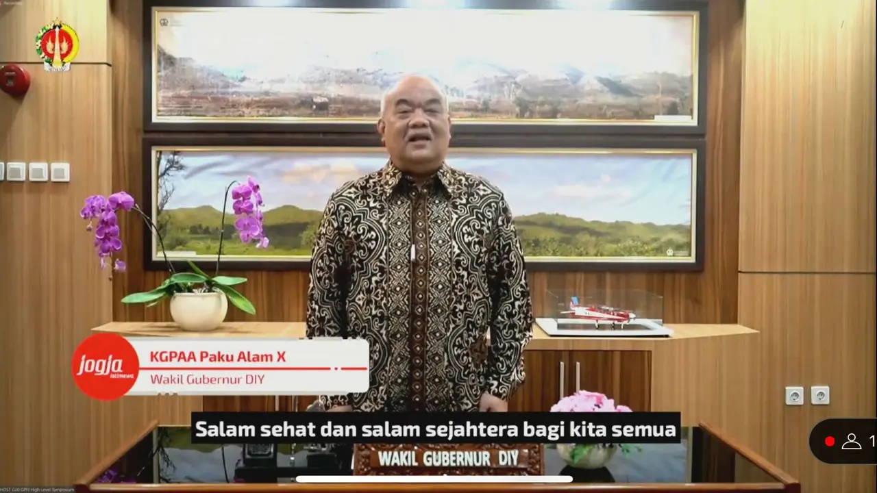 Wakil Gubernur DIY Raden Mas Wijoseno Hario Bimo dalam G20 GPFI High Level Symposium, Selasa (4/10/2022).
