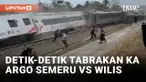 Mencekam! KA Argo Semeru Ditabrak Argo Wilis dalam Posisi Anjlok di Kulon Progo