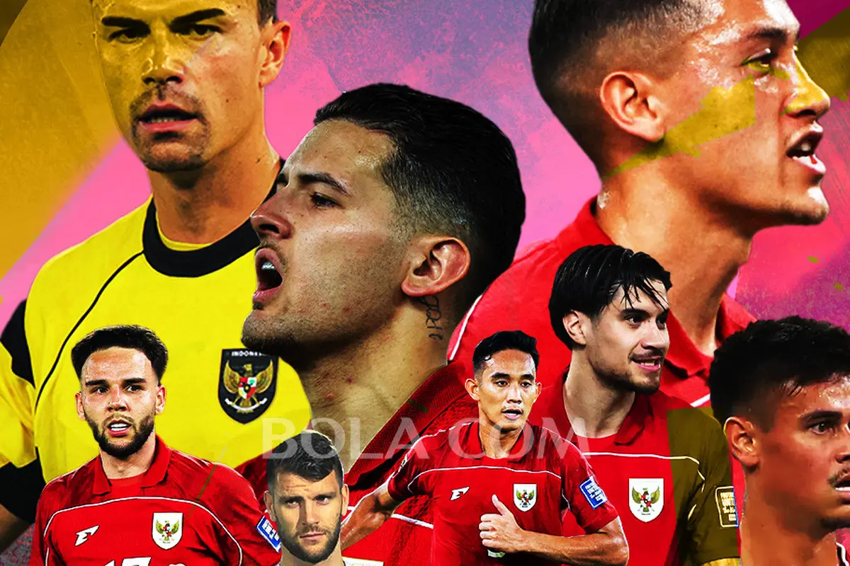 Timnas Indonesia - Emil Audero, Maarten Paes, Mees Hilgers, Jay Idzes, Rizki Ridho, Justin Hubner, Calvin Verdonk, Kevin Diks