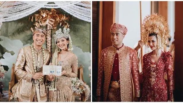 5 Pasangan Artis Ini Usung Dua Tema Adat saat Pernikahan, Memukau