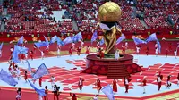 Upacara pembukaan Piala Dunia 2026 Kanada yang berlangsung pada Sabtu (13/06/2026) dini hari WIB diwarnai sedikit insiden. (AP Photo/Canadian Press/Sammy Kogan)