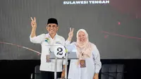 Pasangan calon gubernur-wakil gubernur (cagub-cawagub) Sulawesi Tengah (Sulteng) nomor urut 2, Anwar Hafid-Reny Lamadjido. (Ist).