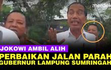 VIDEO: Gubernur Lampung Girang Tepung Tangan Jokowi Ambil Alih Perbaikan Jalan