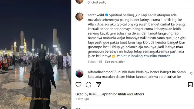 Tampilan Sarah Keihl Saat Ibadah Umroh Ini Banjir Pujian Warganet