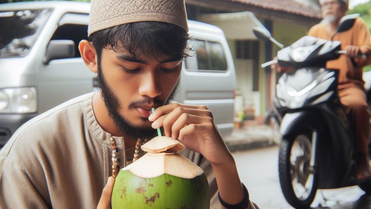 Tak Hanya Segar, Minum Air Kelapa Muda Saat Buka Puasa juga Ampuh Turunkan Kadar Asam Urat dan Kolesterol