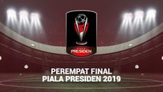 Berita video 8 tim yang lolos ke perempat final Piala Presiden 2019.