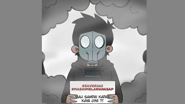 Sindir Bencana Kabut Asap, Warganet Buat Ilustrasi Keren #MelawanAsap