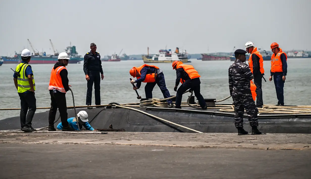 Latihan Bersama (Latma) ini bertujuan untuk mendukung agenda kebijakan luar negeri Indonesia dalam menghadapi konflik antara negara-negara berpengaruh di dunia. (JUNI KRISWANTO/AFP)