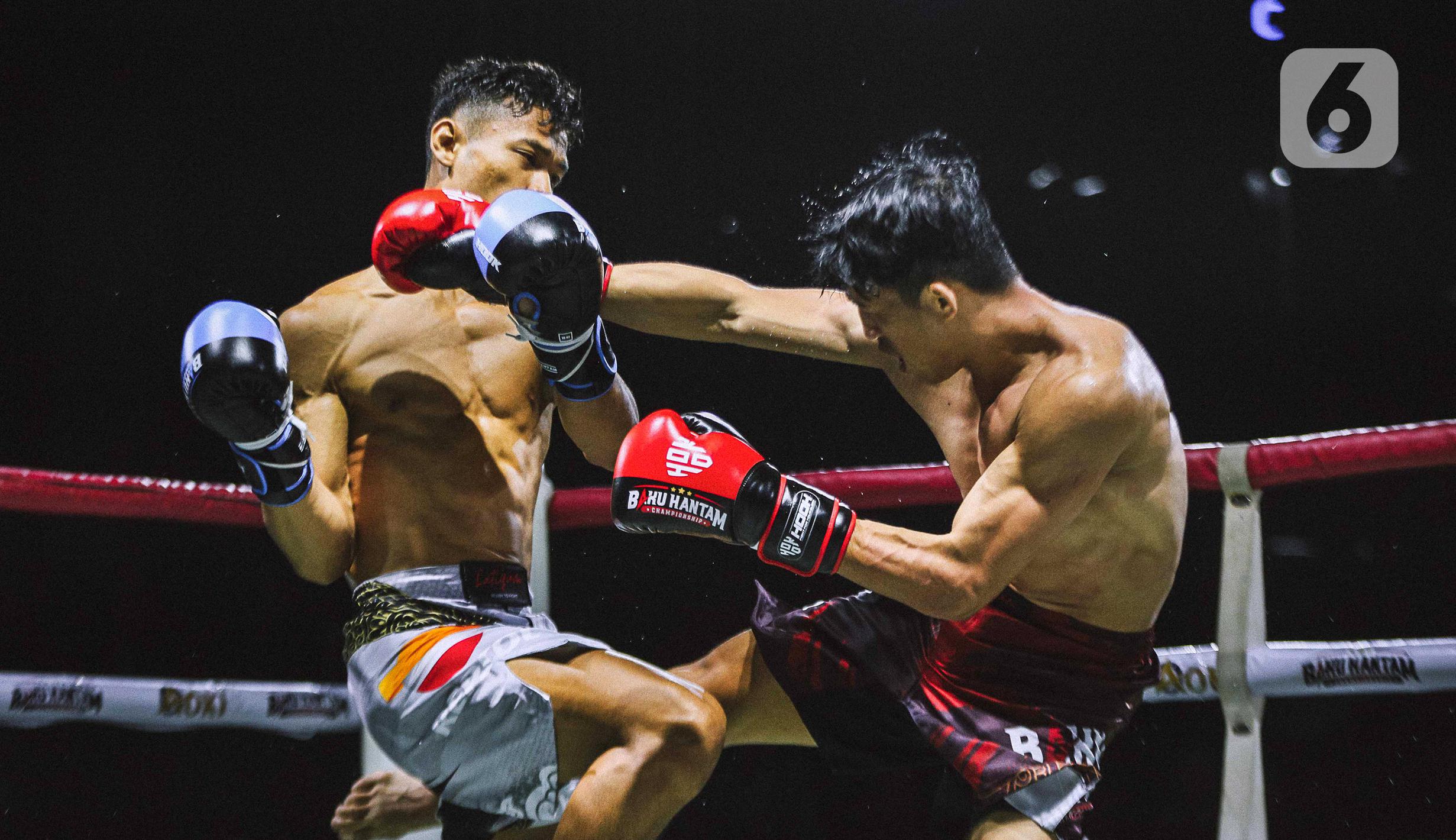 Aksi Para Petarung Saat Unjuk Kemampuan di Baku Hantam Championship